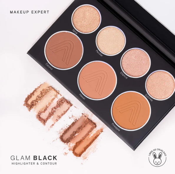 Paleta de Contornos e Iluminadores Glam Black Atenea