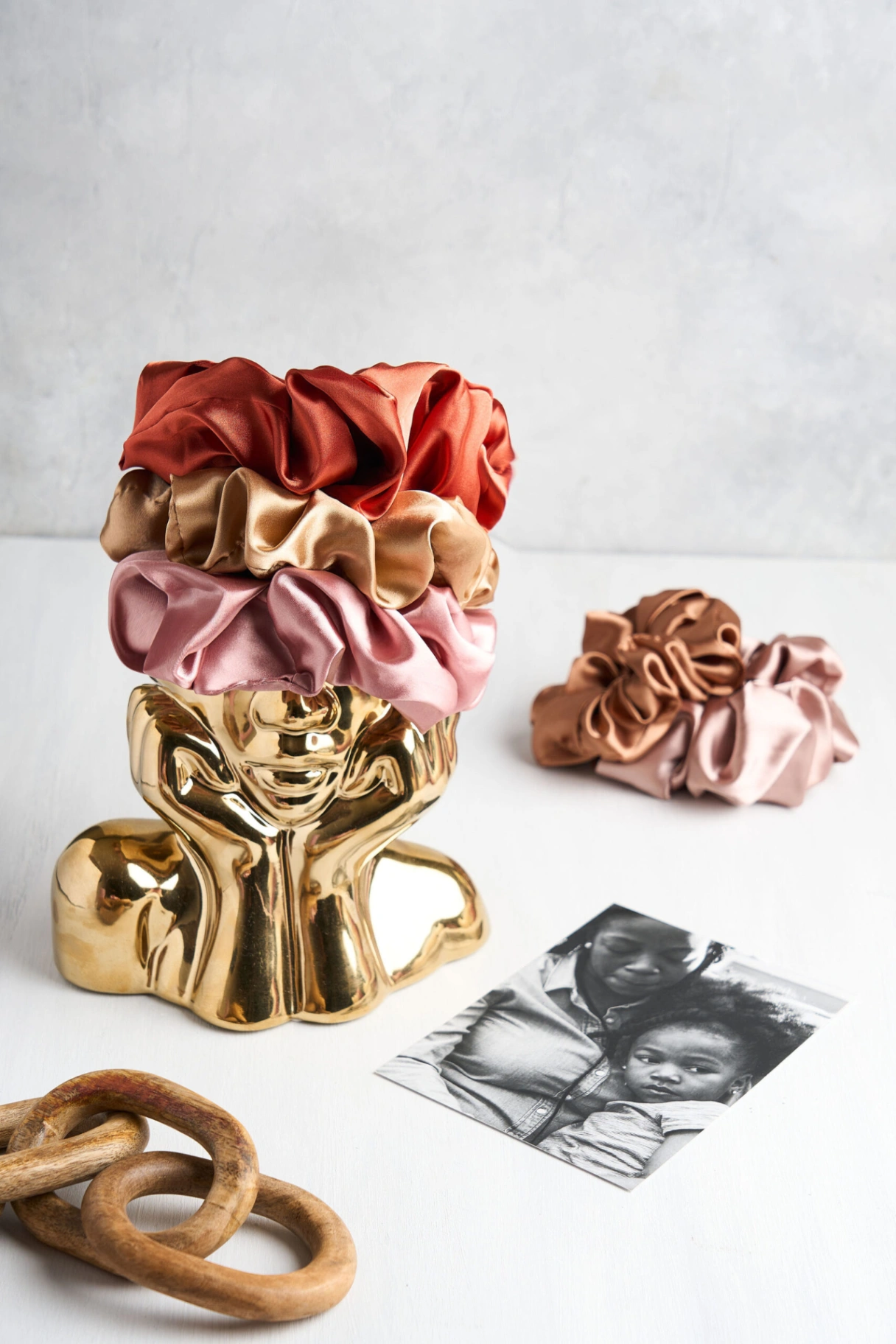 Kit x3 Scrunchies de satín