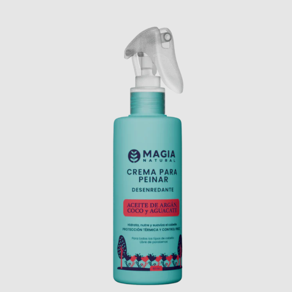 Crema para Peinar Desenredante y Reparadora con Keratina y Seda Magia Natural