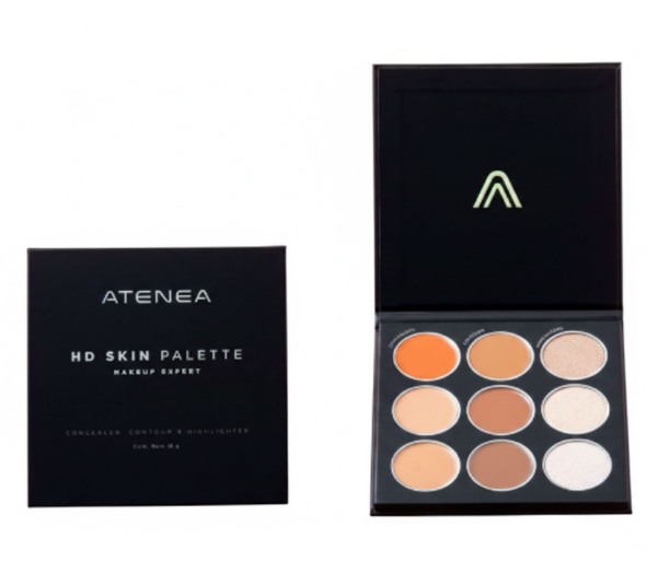 Paleta HD Skin Correctores, Contornos e Iluminadores Atenea