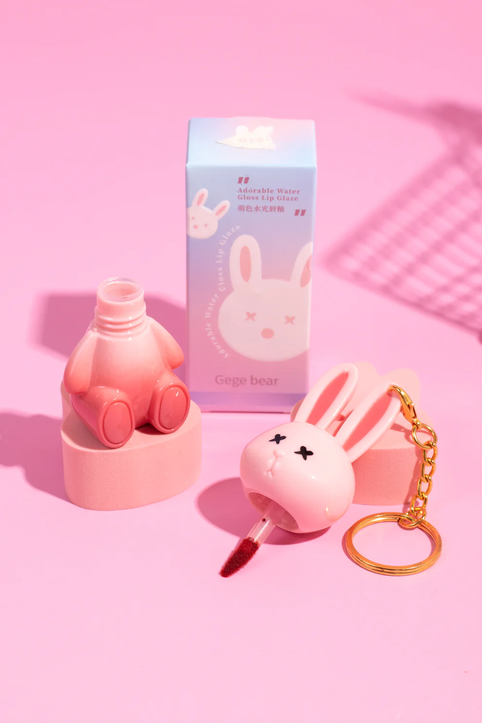 LIP GLOSS GEGE BEAR LLAVERO CONEJITO