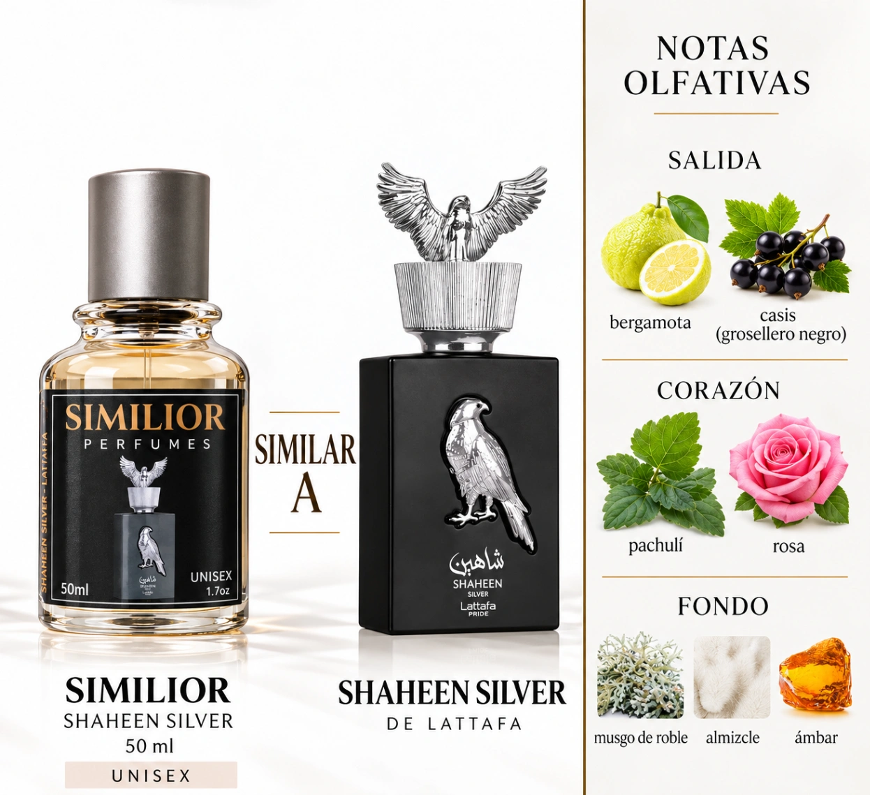 Shaheen Silver Lattafa Perfumes para Hombres y Mujeres