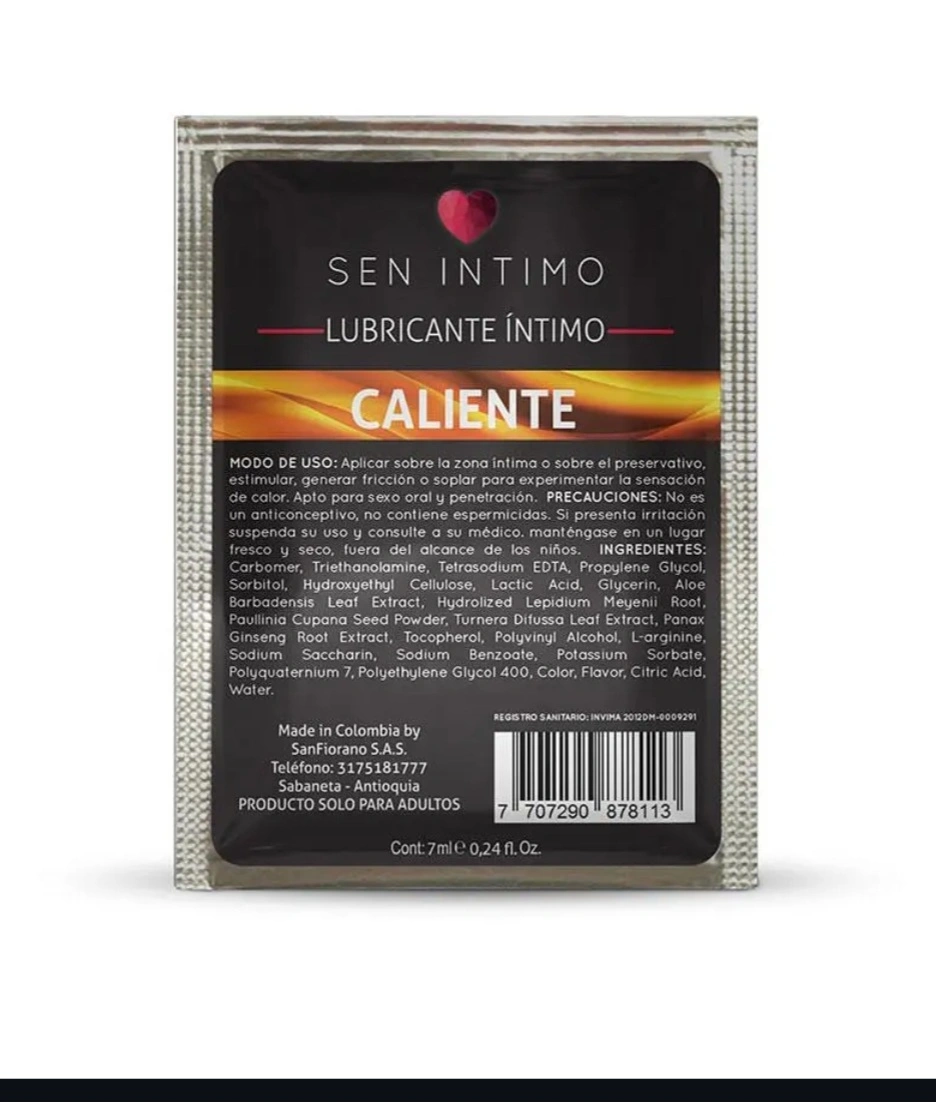 Sanchet Sen Lubricante Caliente Caramelo
