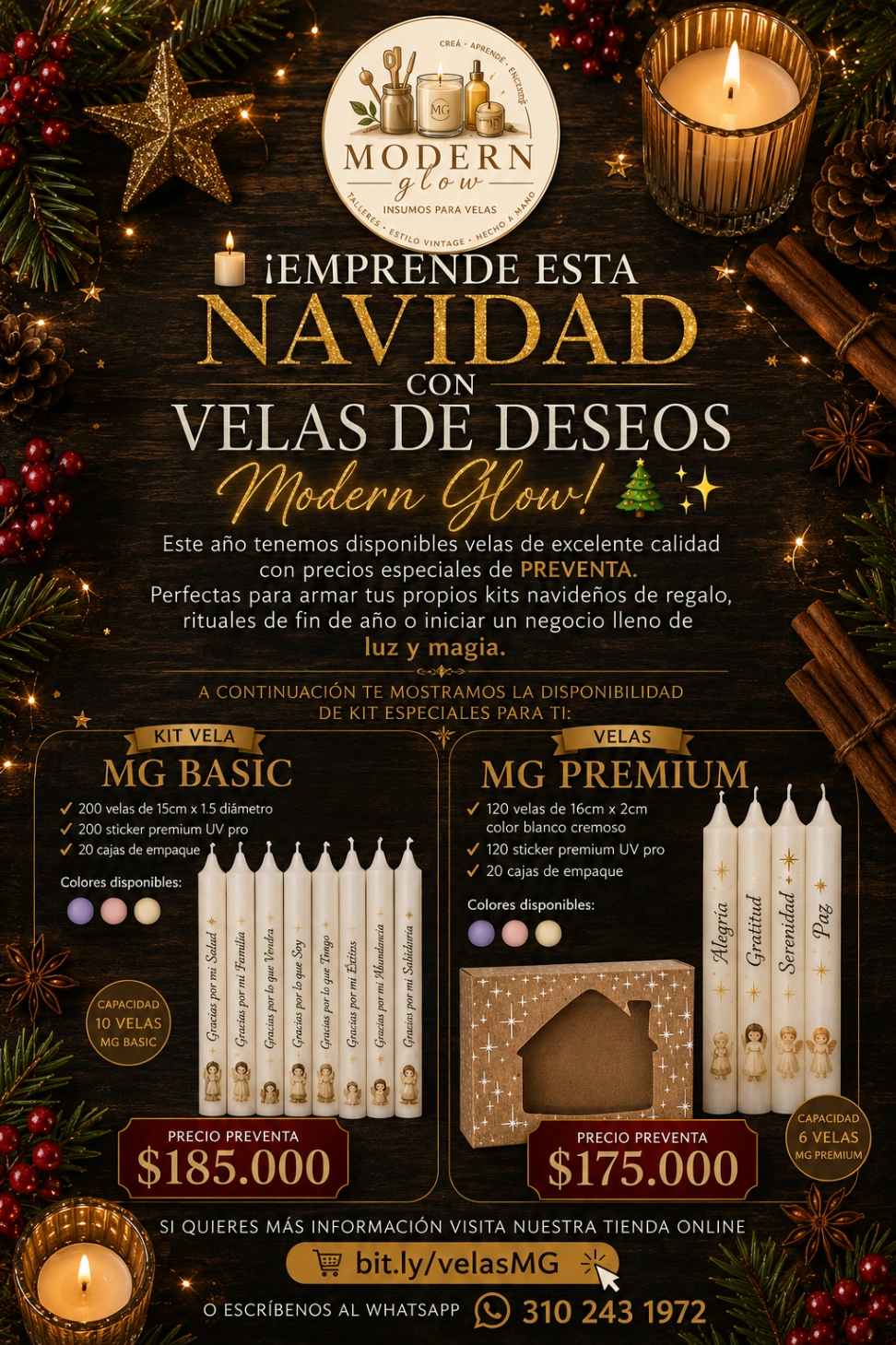 Kit velas deseos MG