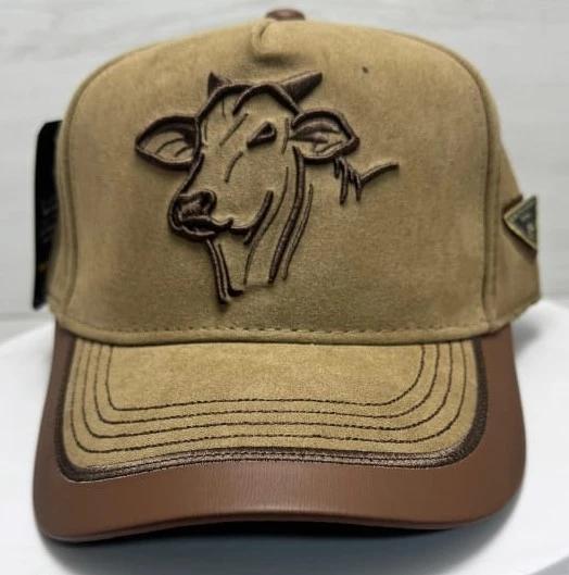 GORRA AGROPECUARIA GAMUZA GANADO CAQUI-CAFE