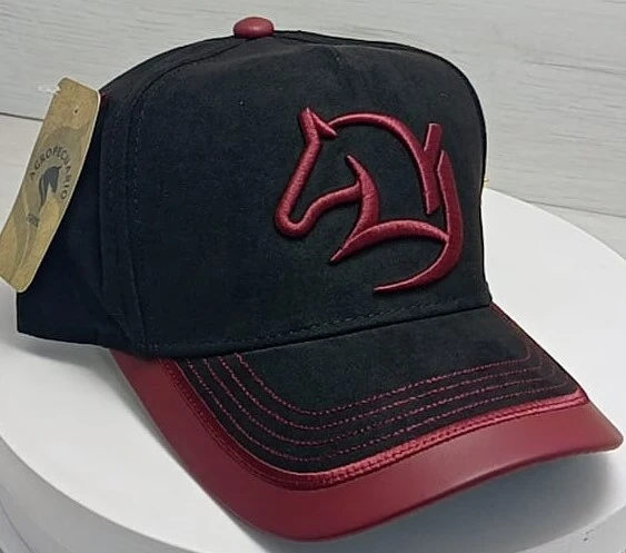 GORRA AGROPECUARIA GAMUZA YJ NEGRA-VINOTINTO