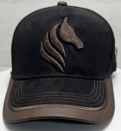 GORRA AGROPECUARIA GAMUZA CABALLO NEGRO- CAFE