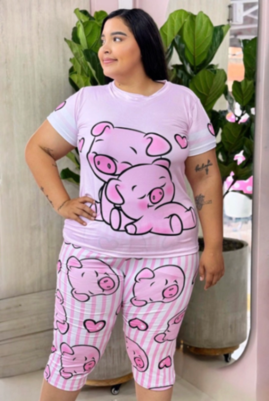 Pantalón capri plus cerditos 🐽