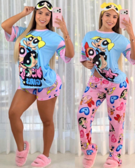 Pijama 3 piezas chicas super poderosas