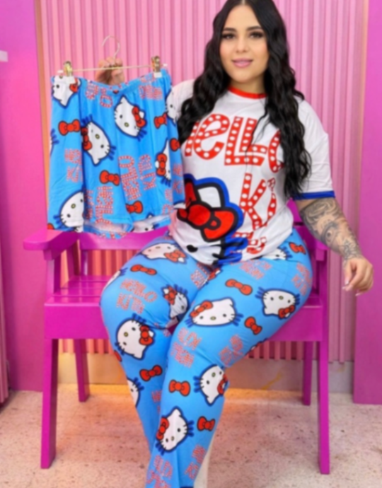 Pijama 3 piezas PLUSS hello kitty