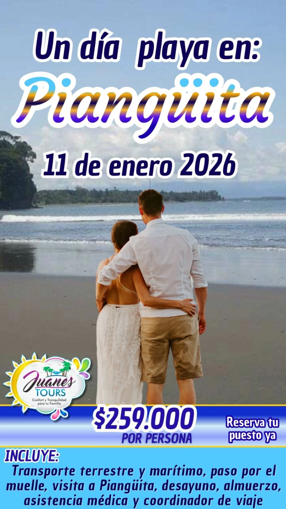 PASADÍA A PIANGÜITA – PACÍFICO COLOMBIANO Un plan perfecto para empezar el año con playa, descanso y buena energía.