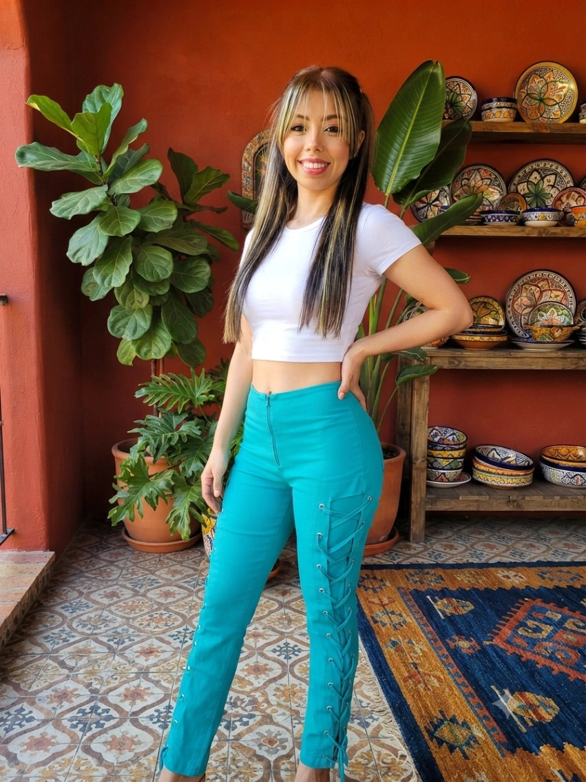 Nuevo-8 jeans lindo sinton en los lados