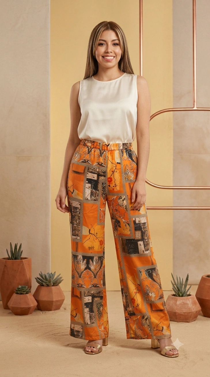 Nuevo -talla 8 pantalon tela fría  colores
