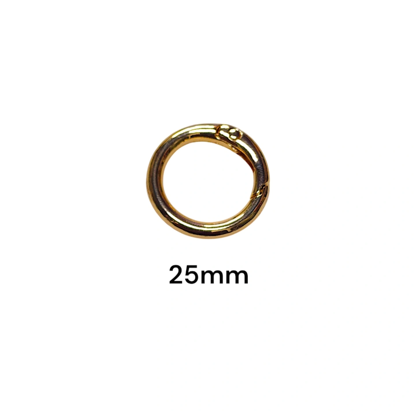 HERRAJE ARGOLLA MOSQUETON DORADO 25MM