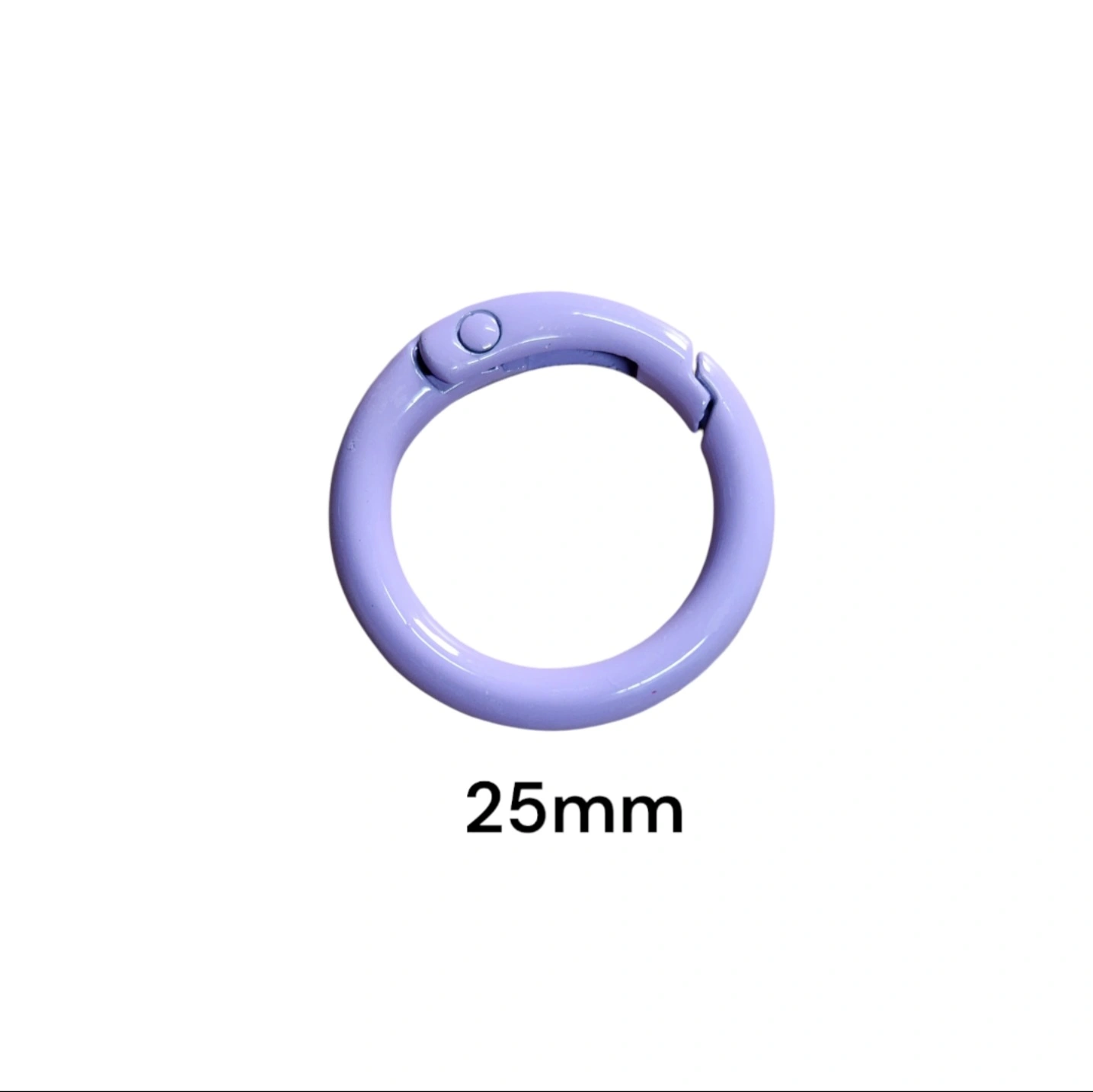 HERRAJE ARGOLLA MOSQUETON ESMALTADO COLORES 25MM