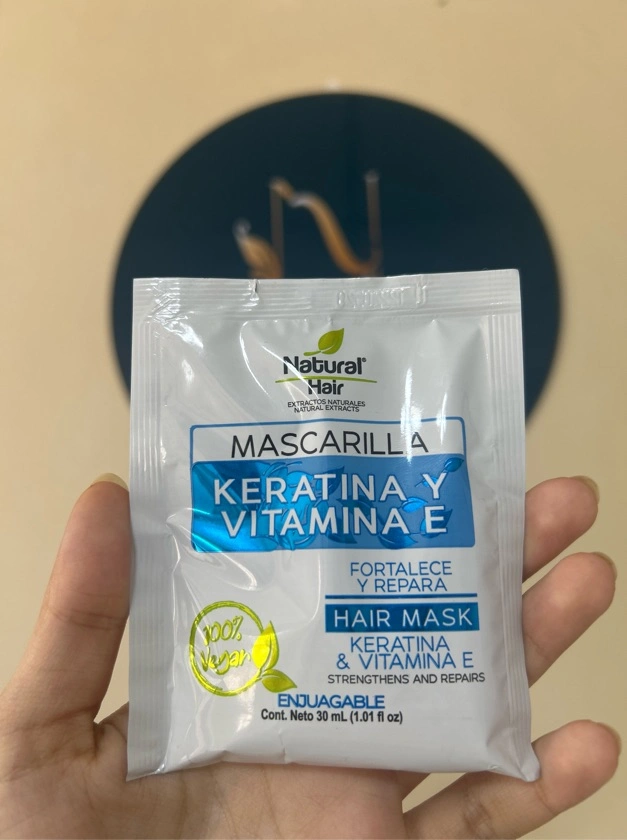 Mascarilla Tratante Keratina y Vitamina e– Natural Hair