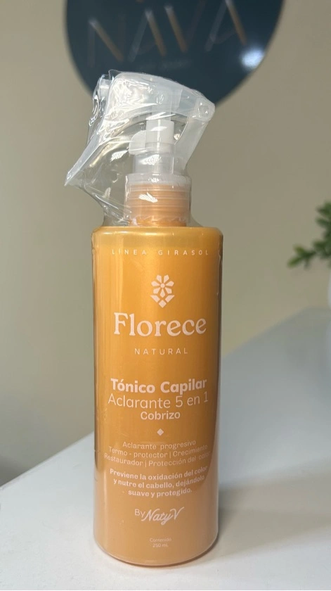 Tónico Capilar Aclarante Progresivo 5 en 1 Cobrizo – Florece Natural