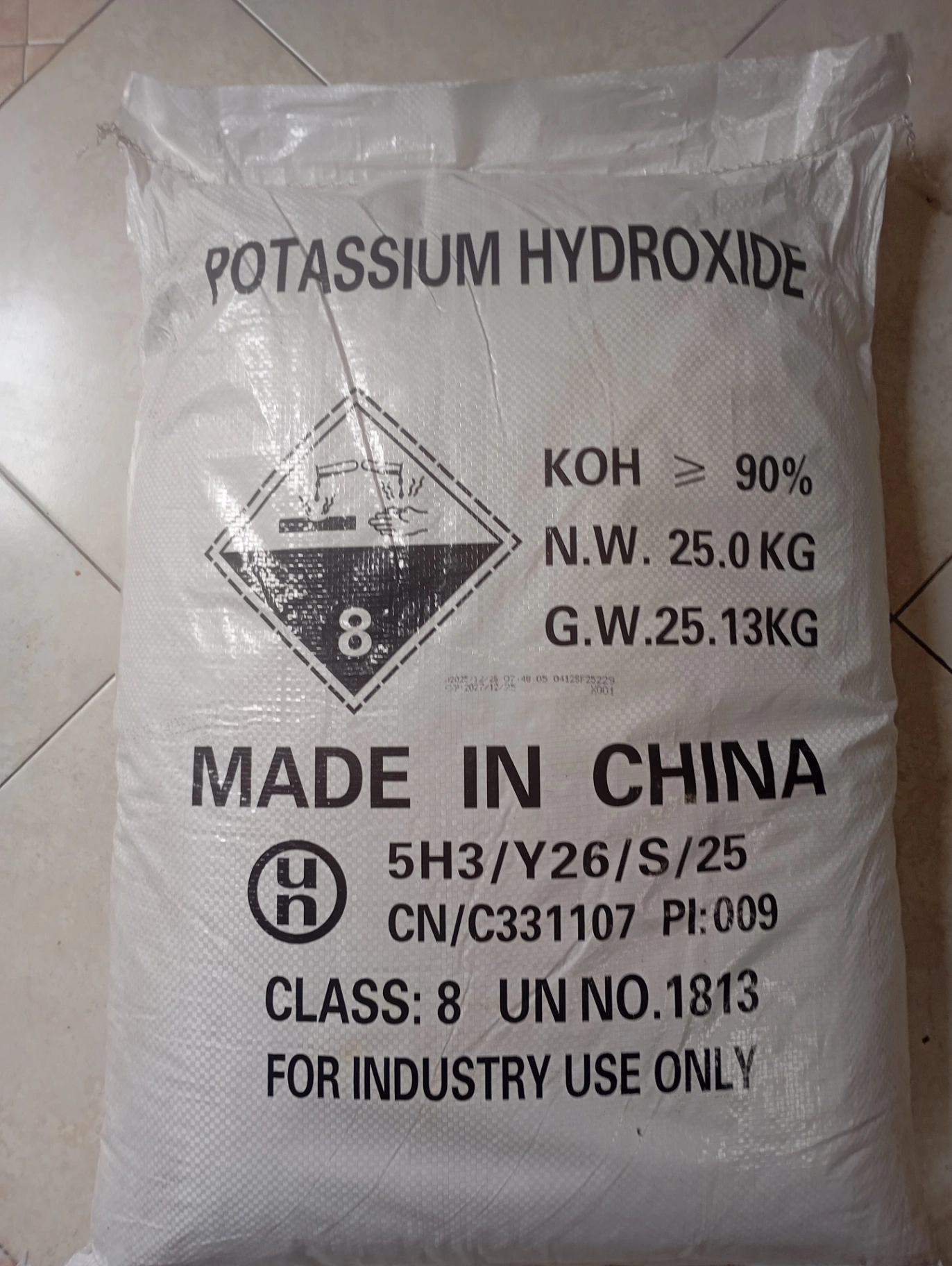 Hidróxido de Potasio * 25 kg