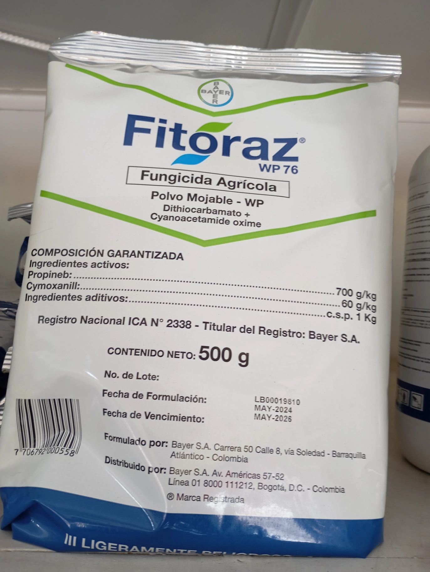 Fitoraz 500gr ->Propineb. ->Cymoxanil