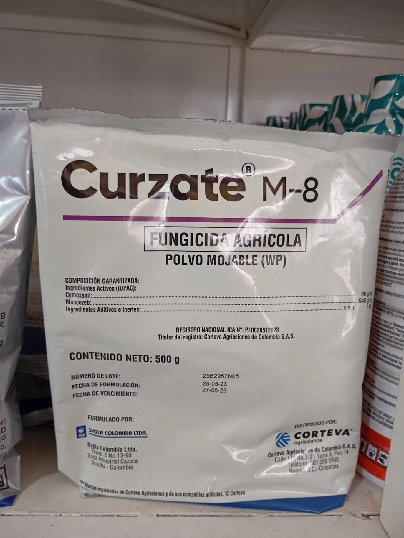 Curzate 500gr ->Cymoxanil. ->Mancozeb