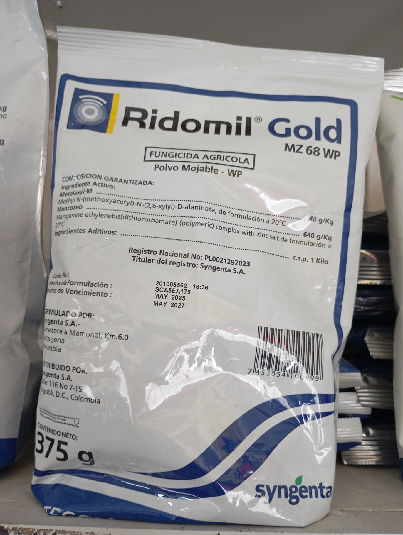 Ridomil. ->Metalaxyl. ->Mancozeb