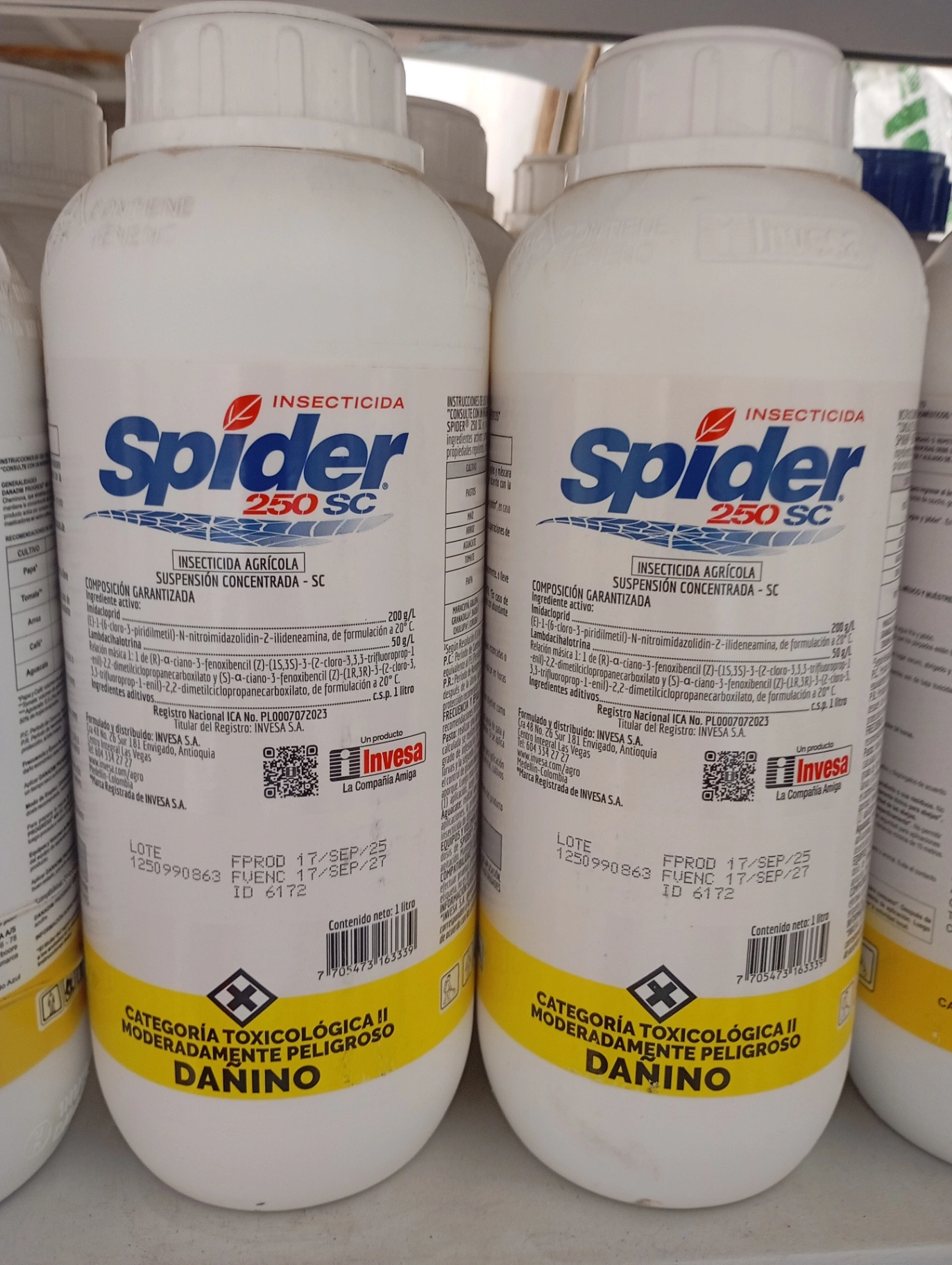 Spider ->Imidacloprid. ->lambda-cihalotrina