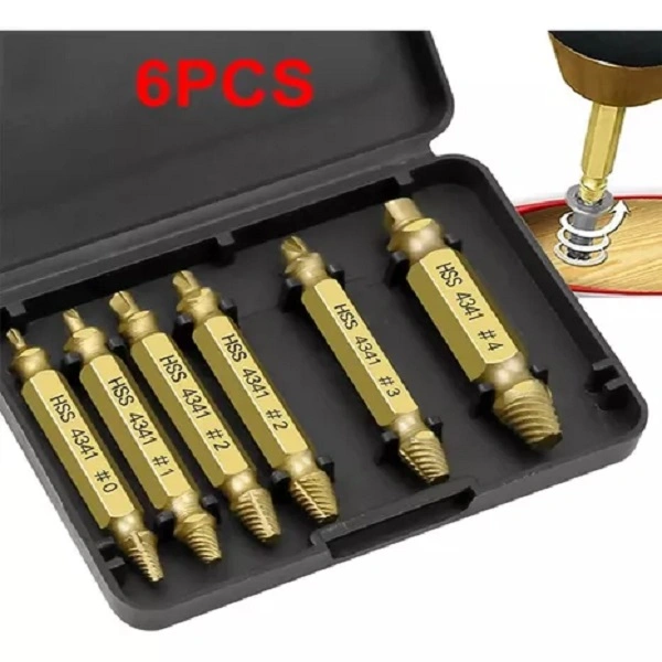 Juego de Extractores de Tornillos Dañados HSS 4341 (6 piezas)