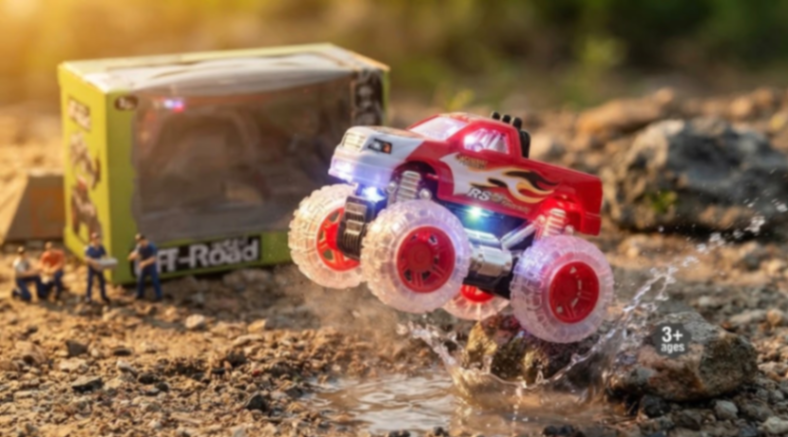 Camión Monstruo de Juguete "Off-Road" con Luces LED