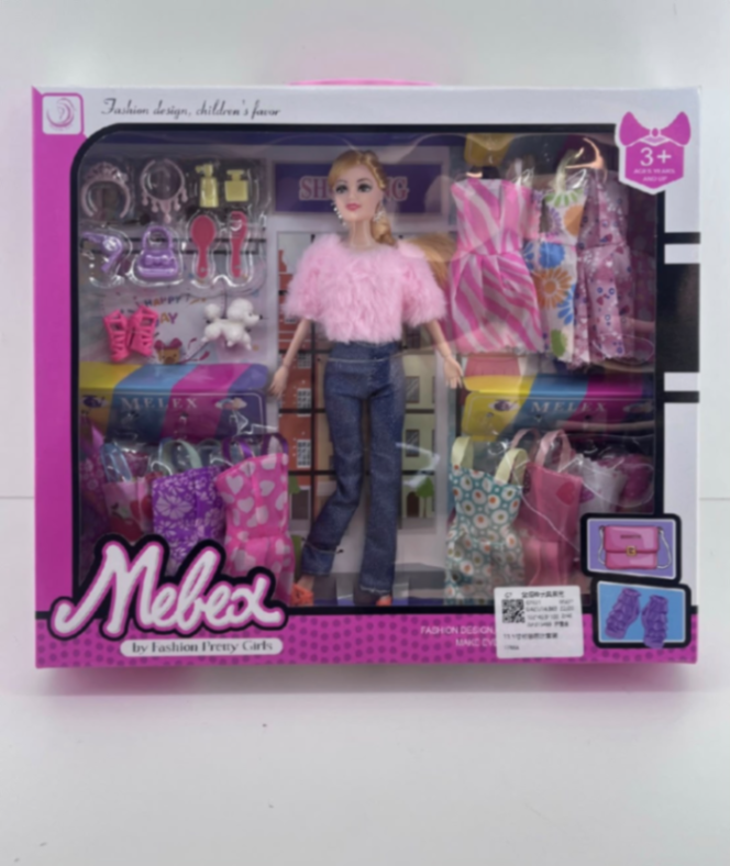 Set de Muñeca de Moda con Vestidos y Accesorios