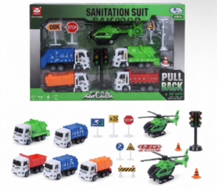 Set de Vehículos de Limpieza y Rescate Urbano 5 en 1