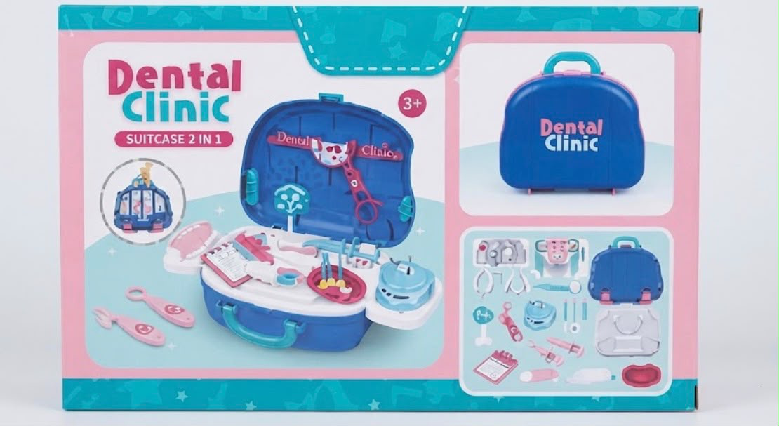 Maleta Maletín 2 en 1 Clínica Dental de Juguete