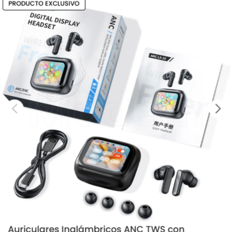 Audífonos Inalámbricos con Pantalla Inteligente