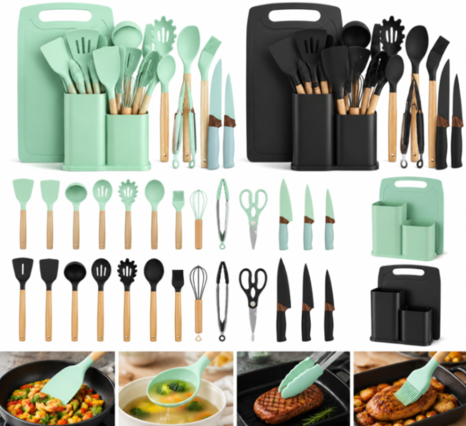 Set de utensilios para cocina completo