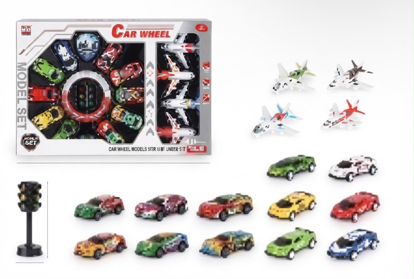 Set de Modelos de Vehículos y Aviones Car Wheel