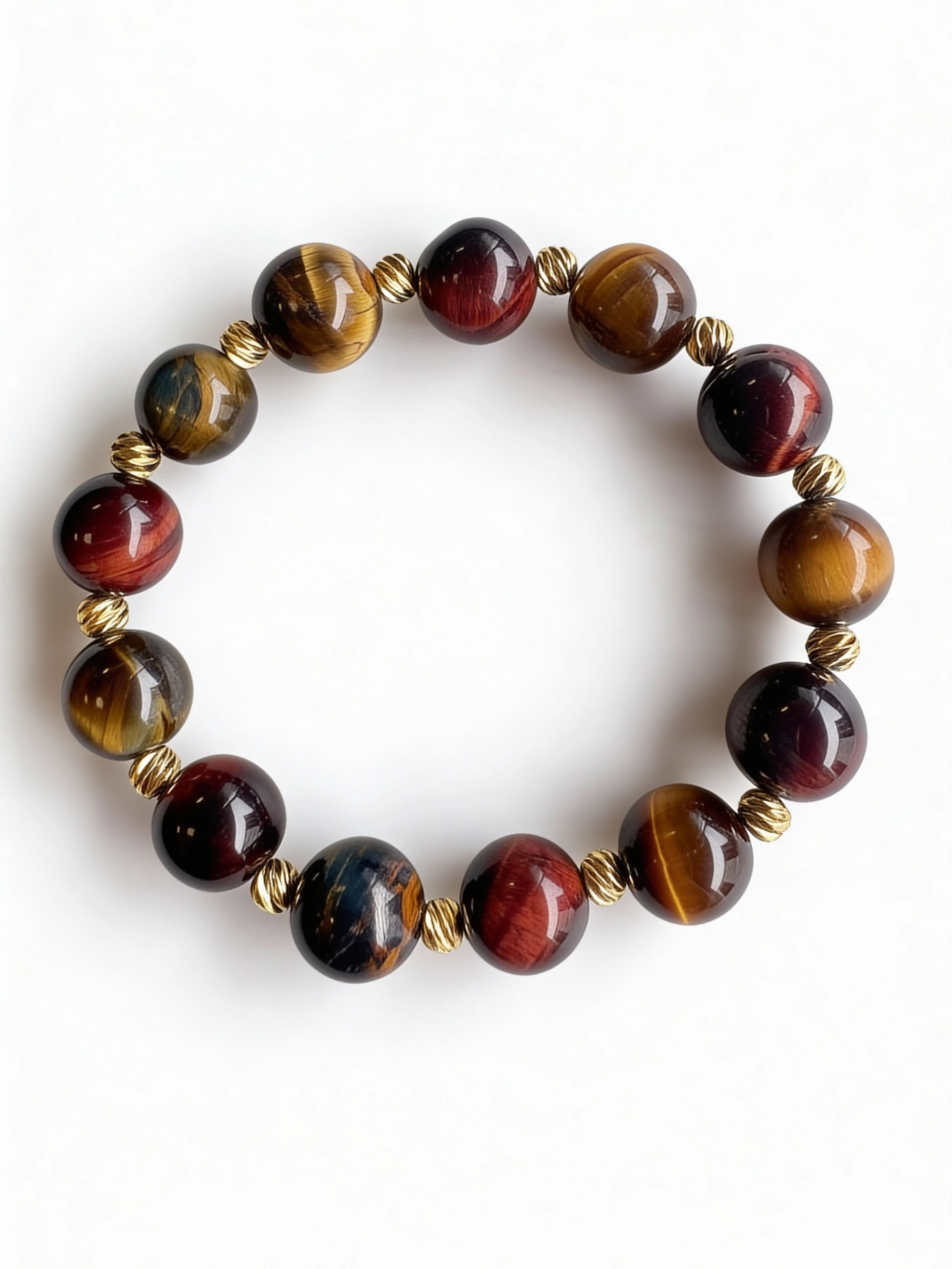 pulsera de ojo de tigre multicolor