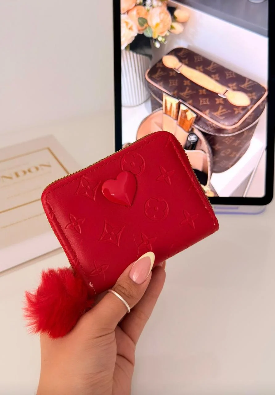 Billetera roja POMPOM