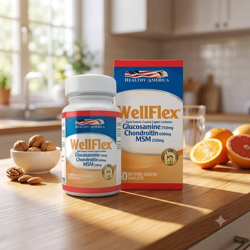 GLUCOSAMINA + CONDROITINA x 100 Cápsulas - Healthy America