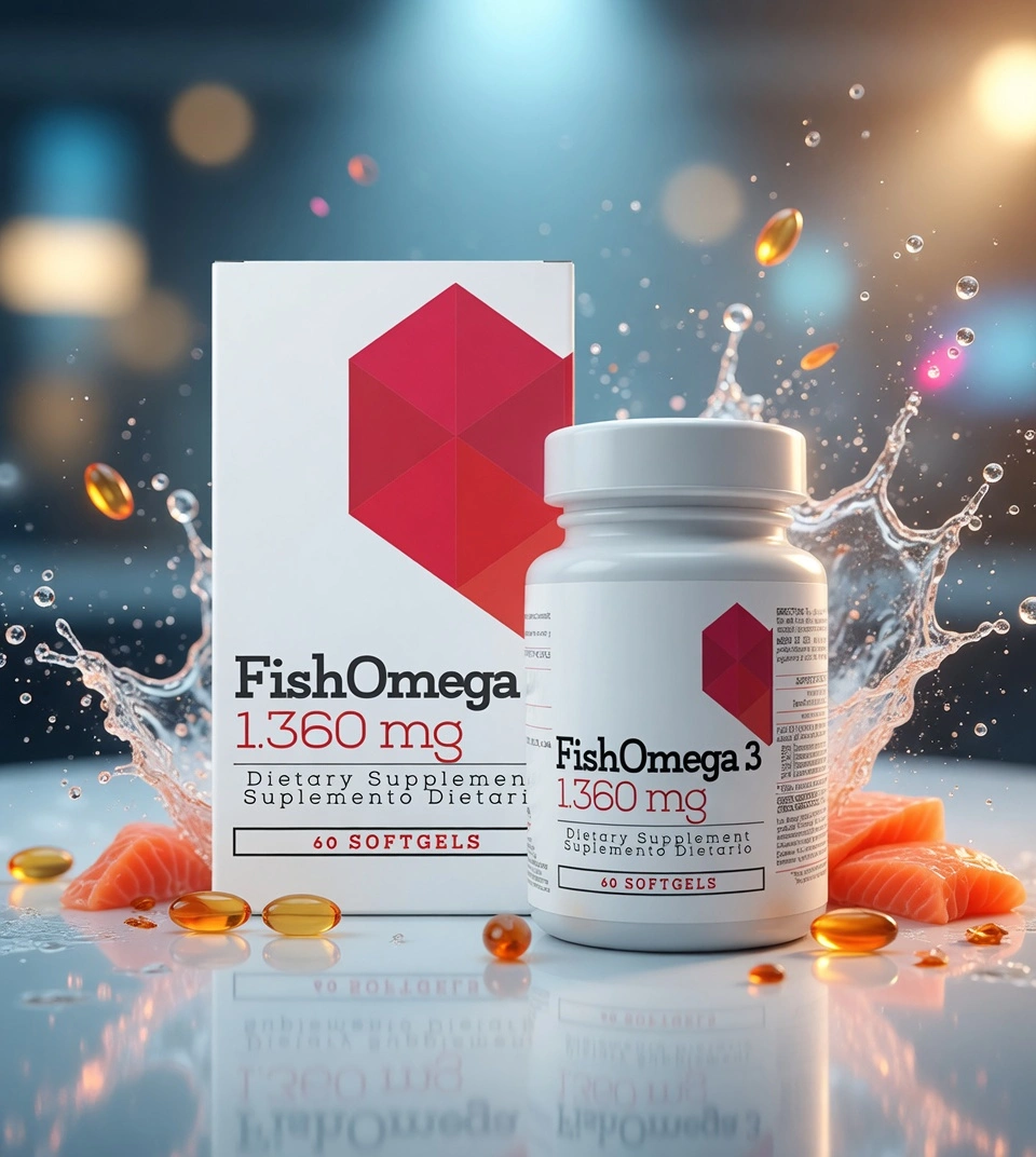 FISH OMEGA 3 1360 mg x 60 Cápsulas Blandas - Healthy America