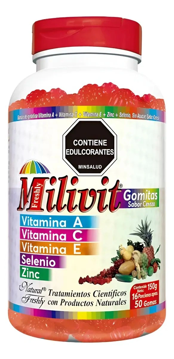 VITAMINA C + ZINC MILIVIT x 50 Gomitas - Natural Freshly