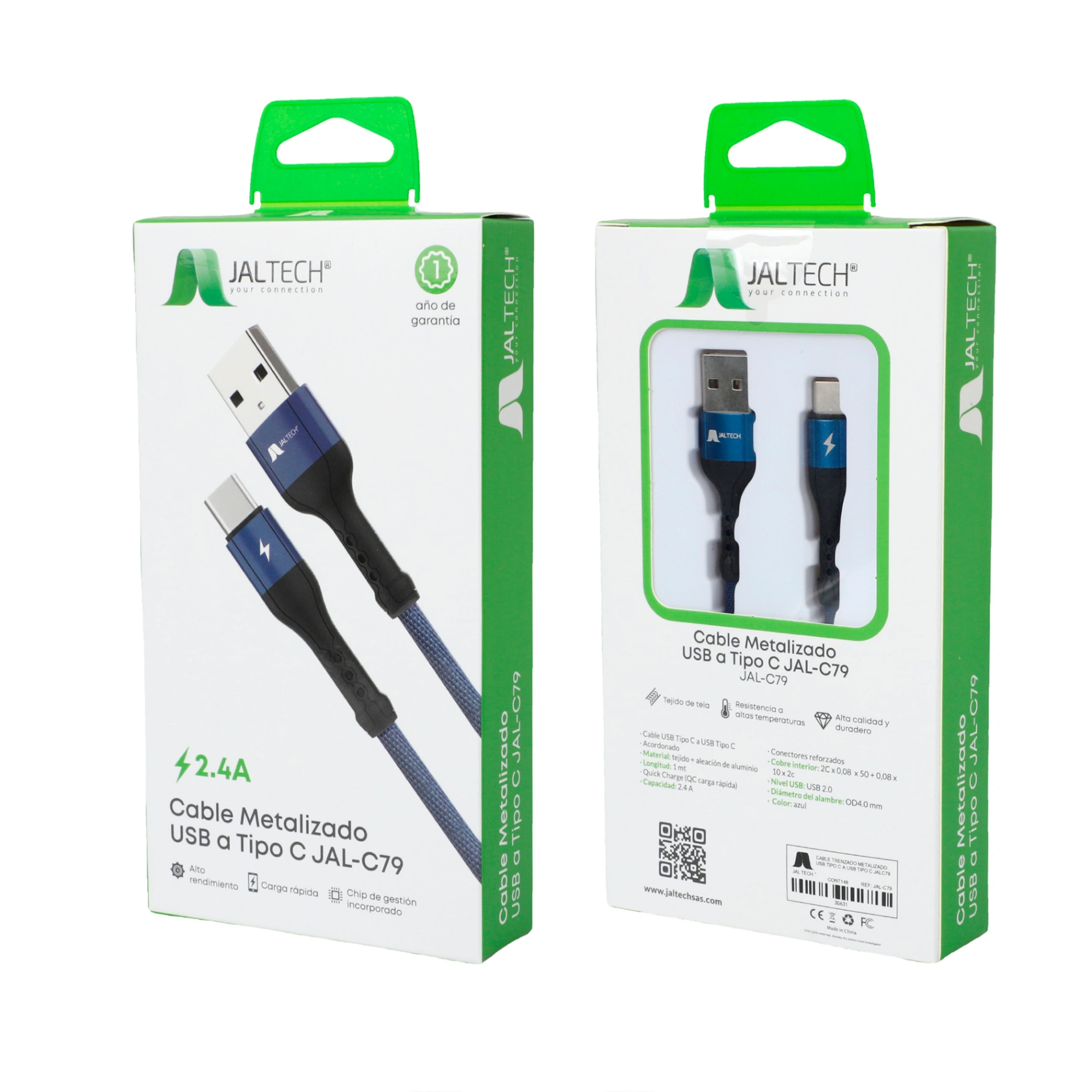 CABLE METALIZADO UBS A  TIPO C - JAL-C79