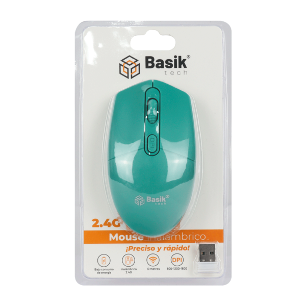 MOUSE INALÁMBRICO BASIK TECH - VERDE