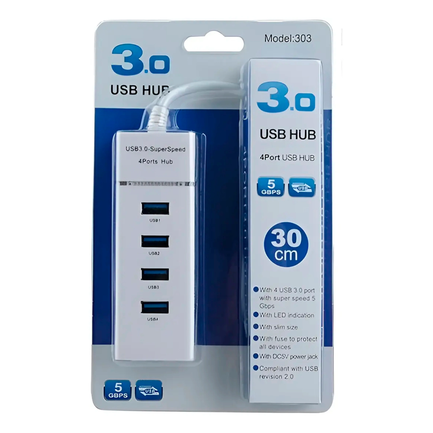 HUB USB MULTIPLICADOR 4 PUERTOS 3.0
