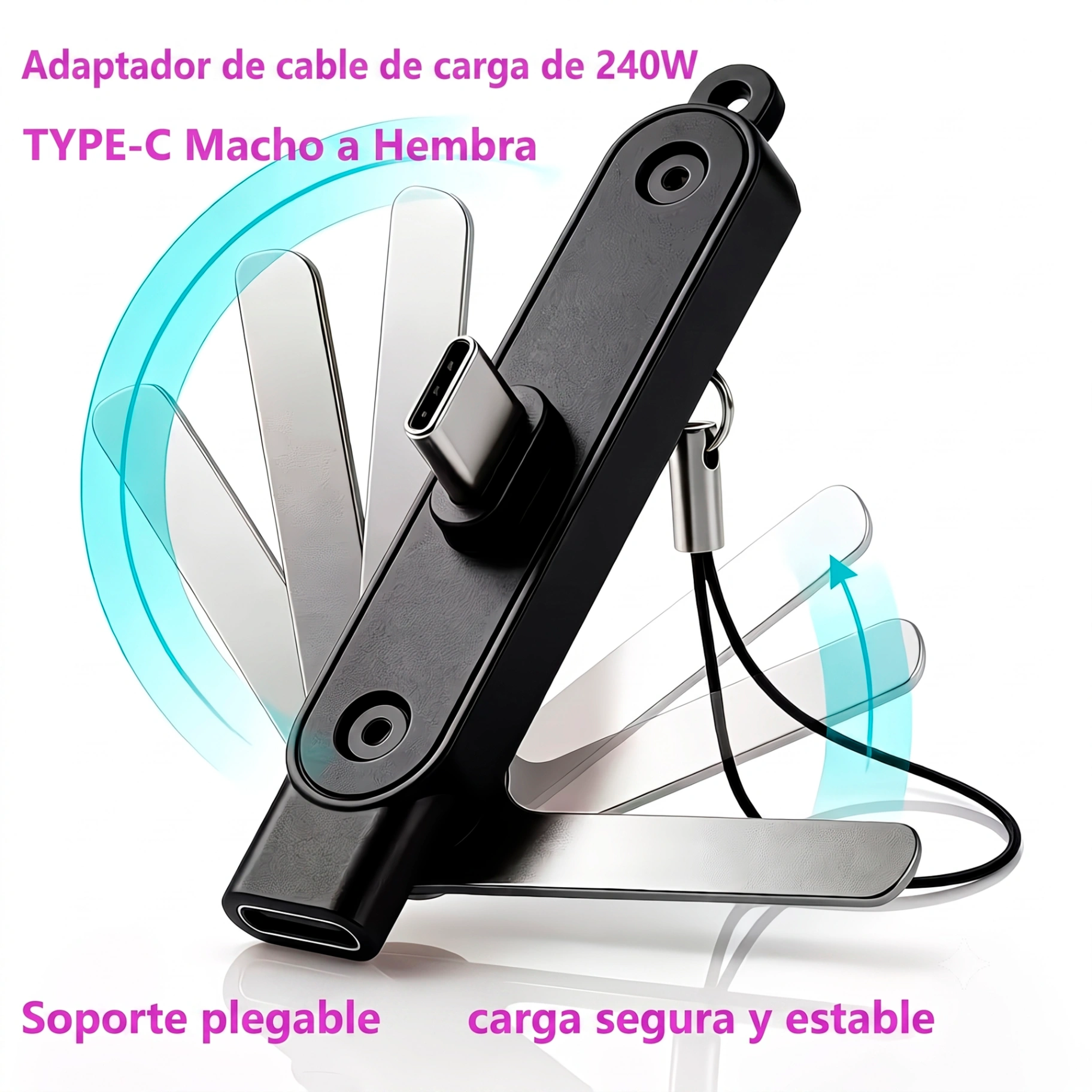 ADACTADOR SOPORTE DE CARGA PARA TELEFONO TIPO C